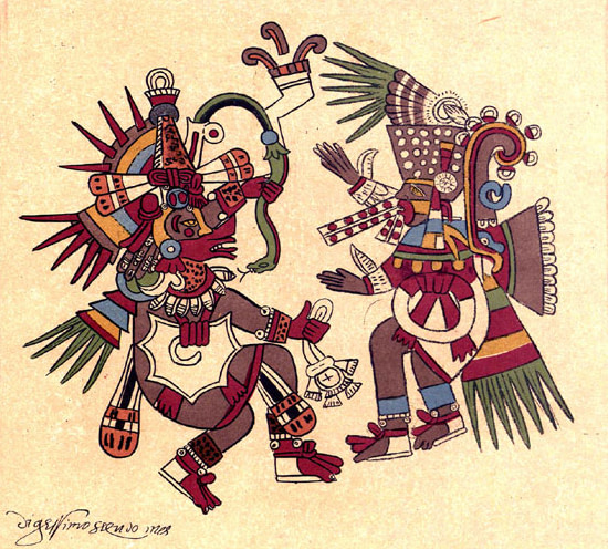 Quetzalcoatl en Tezcatlipoca